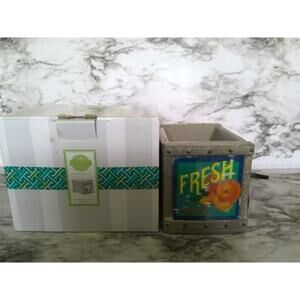 Scentsy Fruit Crate Element Wax Warmer Double Sided Peaches Apples Fruit RETIRED